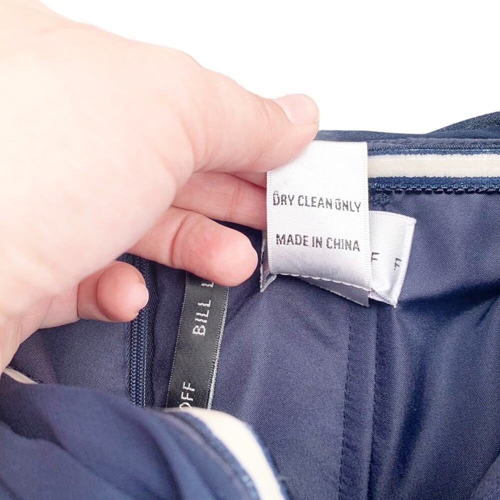 Bill Levkoff Chiffon Short Strapless Dress Sweetheart Neckline Navy 6 Bridesmaid - Picture 5 of 12